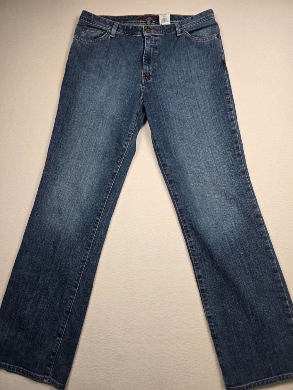 Eddie Bauer Womens 12R Natural Fit Straight Leg Jeans Blue Denim